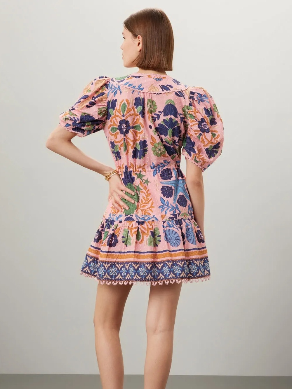 FARM Rio Seashell Cotton Mini Dress - Picture 7 of 16